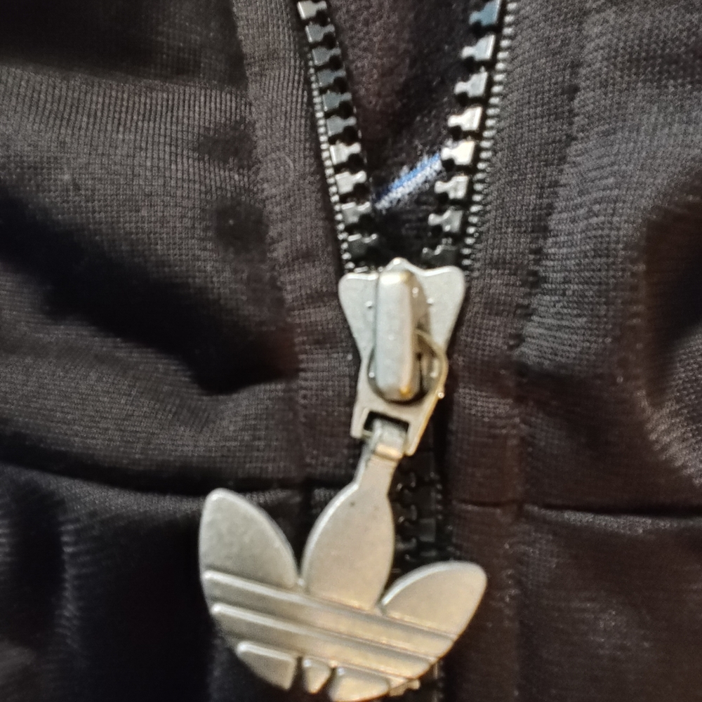 Adidas Black and Blue Hooded Jacket - Picture 5 of 12